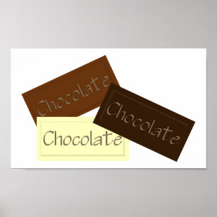 Poster triplo do chocolate