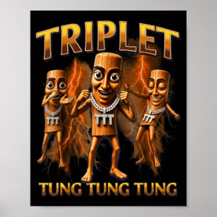 Poster Triplo T Tung Tung Tung Sahur Memes Para Meninos C