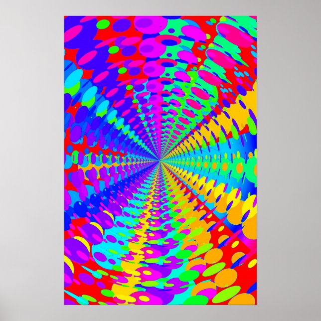 Poster Trippy: Abstrato Psicodélico (Frente)