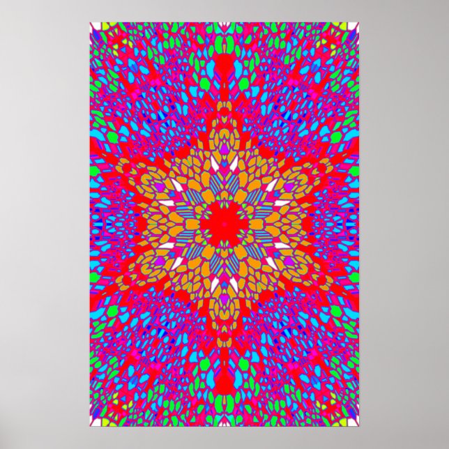 Poster Trippy: Abstrato Psicodélico (Frente)
