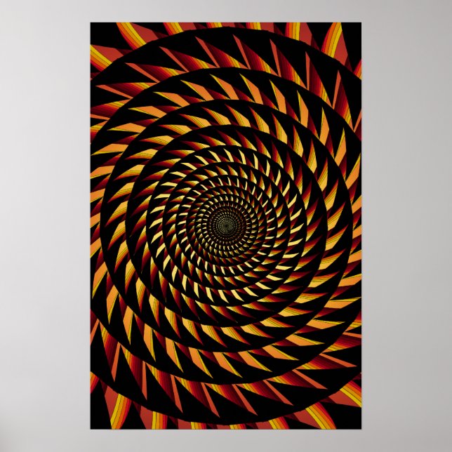 Poster Trippy: Espiral Sawtooth (Frente)
