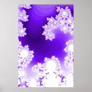 Poster Trippy: Fractal roxo