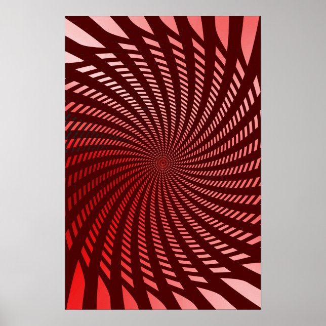 Poster Trippy Poster: Abstrato Vermelho (Frente)