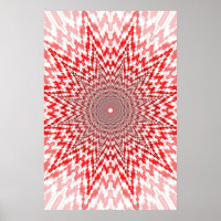 Trippy Poster: Abstrato Vermelho