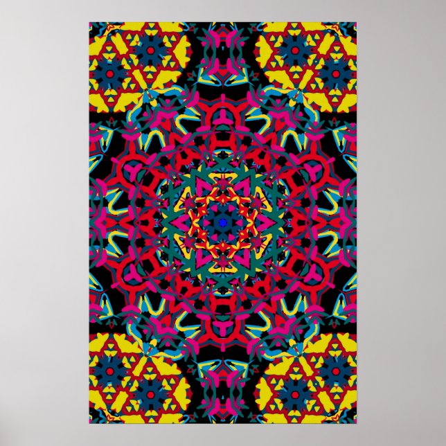 Poster Trippy: Trabalho de arte de Caleidoscópio P (Frente)