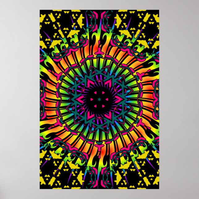 Poster Trippy: Trabalho de arte de Caleidoscópio P (Frente)