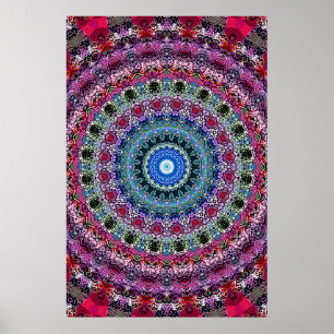 Poster Trippy: Trabalho de arte radial psicodélico