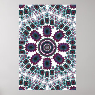 Poster Trippy: Trabalhos de arte radiais abstratos