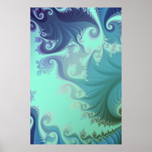 Poster triptiche arabesque azul (Frente)