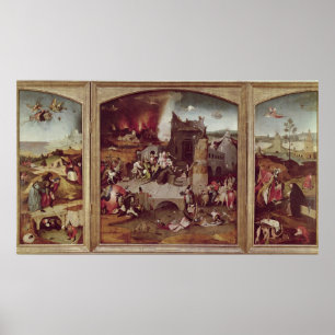 Póster Triptych da tentação de St Anthony