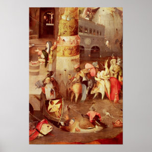 Póster Triptych da tentação de St Anthony