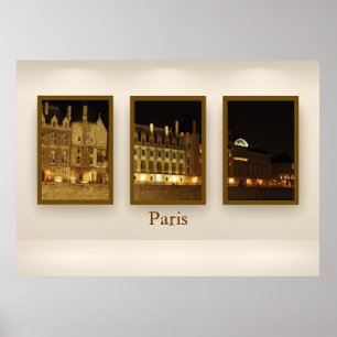 Póster Triptych de Paris