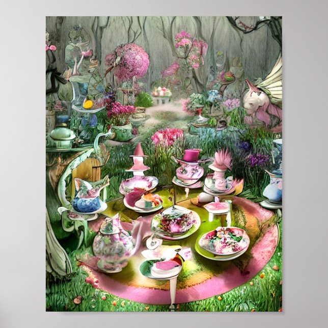 Poster Triptych do Tea Party Mad Hatters (Frente)