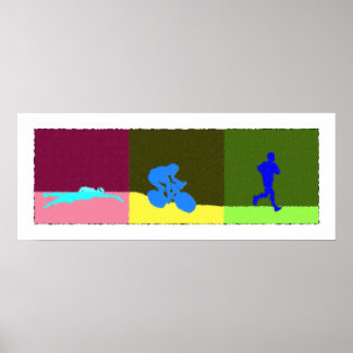 Poster Triptych do Triathlon - Pintura