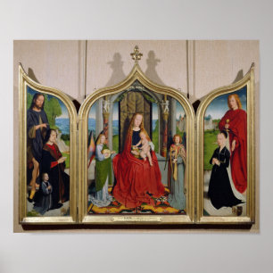 Póster Triptych of the Sedano Family, c.1495-98