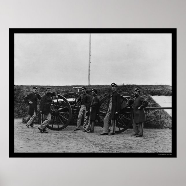 Póster Tripulação de Armas de Massachusetts em Fort Totte (Frente)