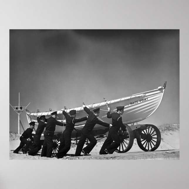 Poster Tripulação de Barcos Surfs Portugueses: 1942 (Frente)