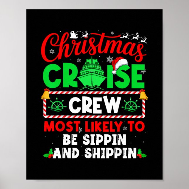 Poster Tripulação de Cruzeiro de Natal com Mais Probabili (Frente)