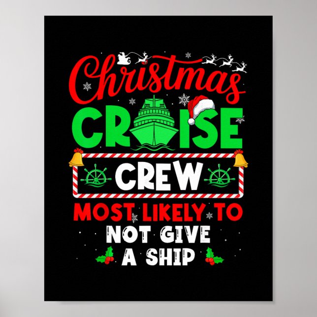 Poster Tripulação de Cruzeiro de Natal Mais Propensa a Nã (Frente)