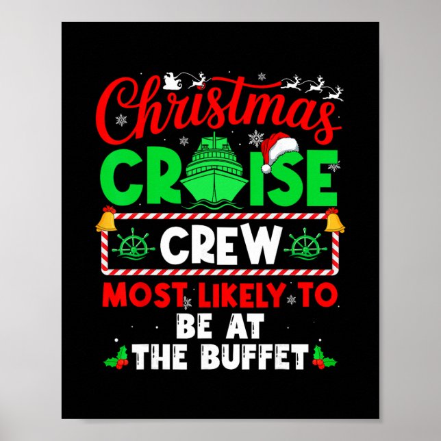 Poster Tripulação de Cruzeiro de Natal Mais Provável de E (Frente)