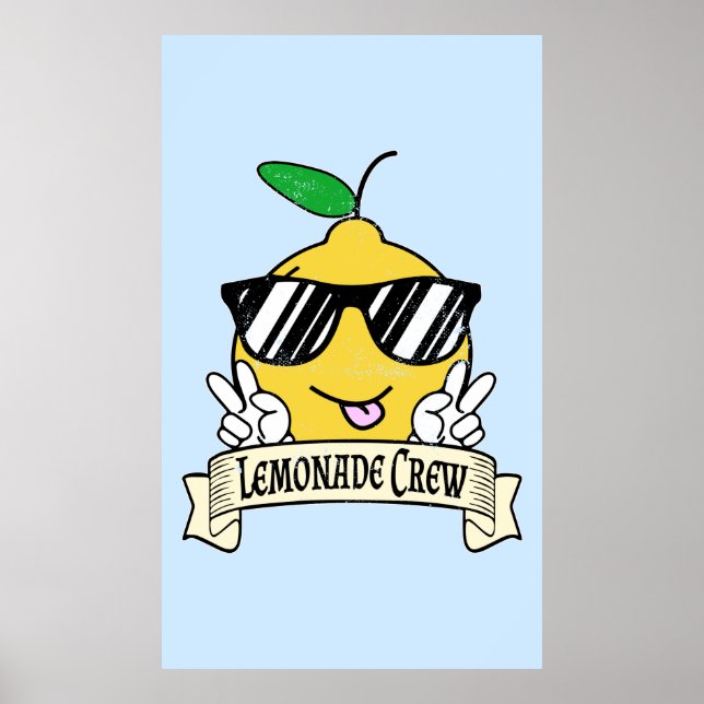Poster Tripulação de Limonada - Mão de Paz de Kawaii e Óc (Frente)
