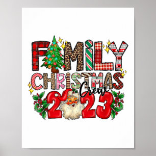 Poster Tripulação de Natal da Família Retro 2023 - Famíli