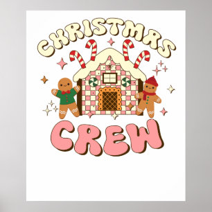 Poster tripulação de natal pão de gengibre