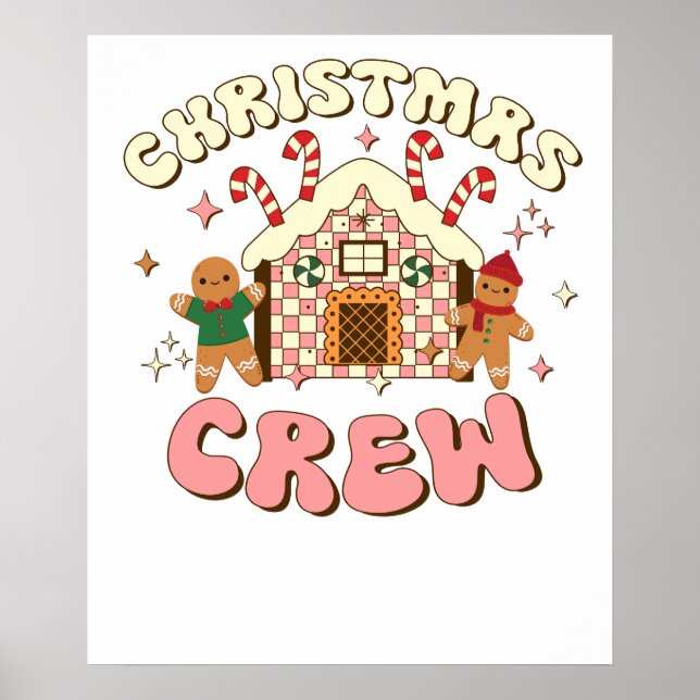 Poster tripulação de natal pão de gengibre (Frente)