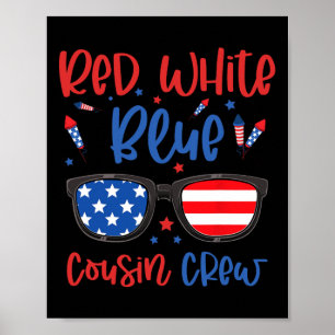 Poster Tripulação De Primo Vermelho Branco E Azul 4 De Ju