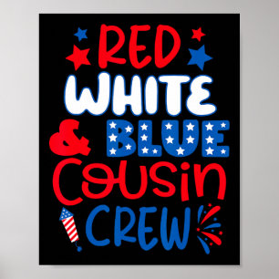 Poster Tripulação De Primo Vermelho Branco E Azul 4 De Ju