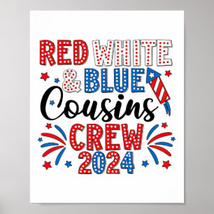 Poster Tripulação De Primo Vermelho Branco E Azul 4 De Ju