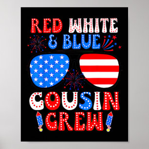 Poster Tripulação De Primo Vermelho Branco E Azul 4 De Ju