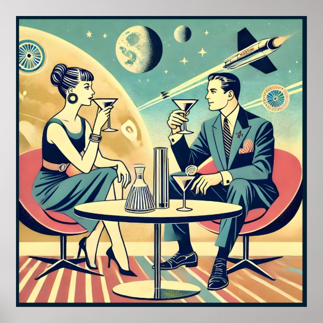 Poster Tripulação de Voo de Posteres de viagens Espaciais (Frente)