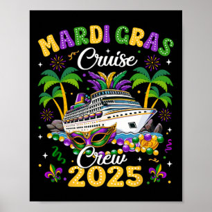 Poster Tripulação do Cruzeiro de Mardi Gras 2025 Nova Orl