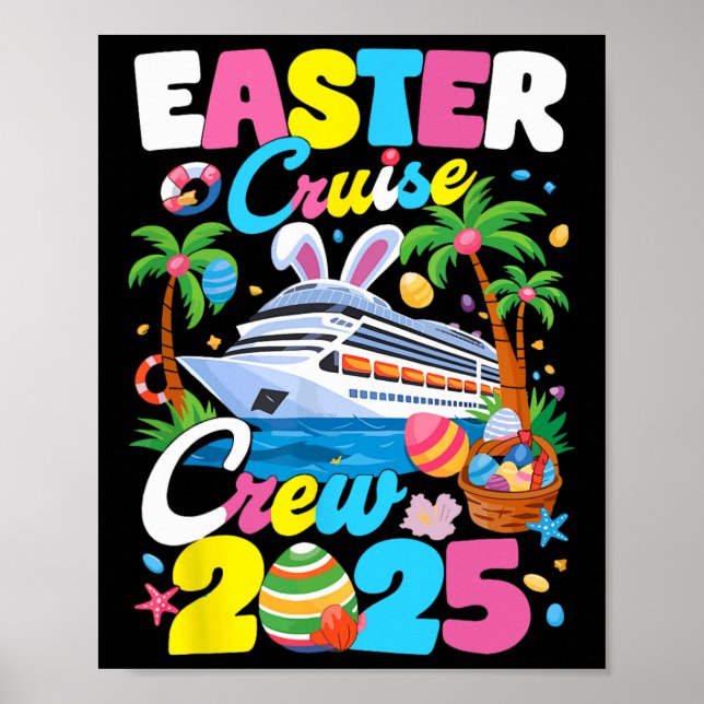 Poster Tripulação do Cruzeiro de Páscoa 2025 Dia de Pásco (Frente)