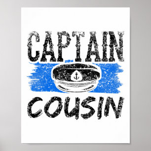 Poster Tripulação do Iate do Primo Capitão Barco Navio