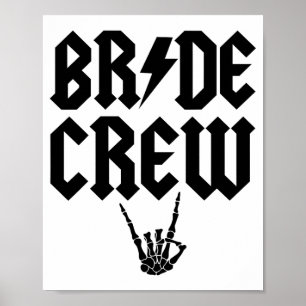 Poster Tripulação Noiva Rock N Roll Skeleton Halloween Ba