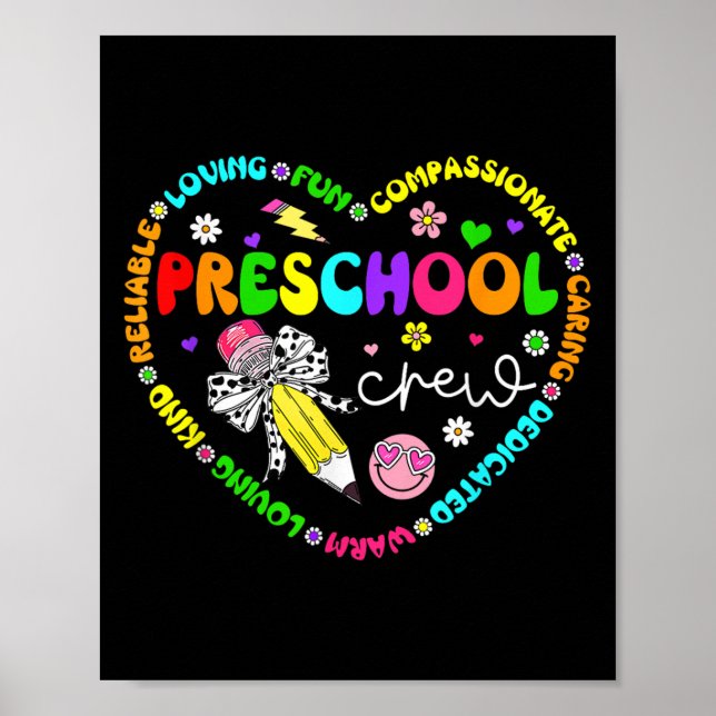 Poster Tripulação Pré-Escolar De Volta Ao Ensino Pré-K (Frente)
