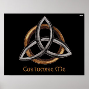 Poster Triquetra (Brown/prata)