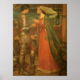 Poster Tristan e Isolde pelo Waterhouse, belas artes do