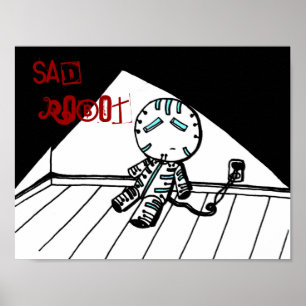 Poster triste do robô