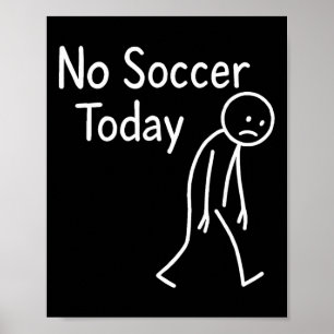 Poster Triste fã de futebol de palitinho sem futebol hoje