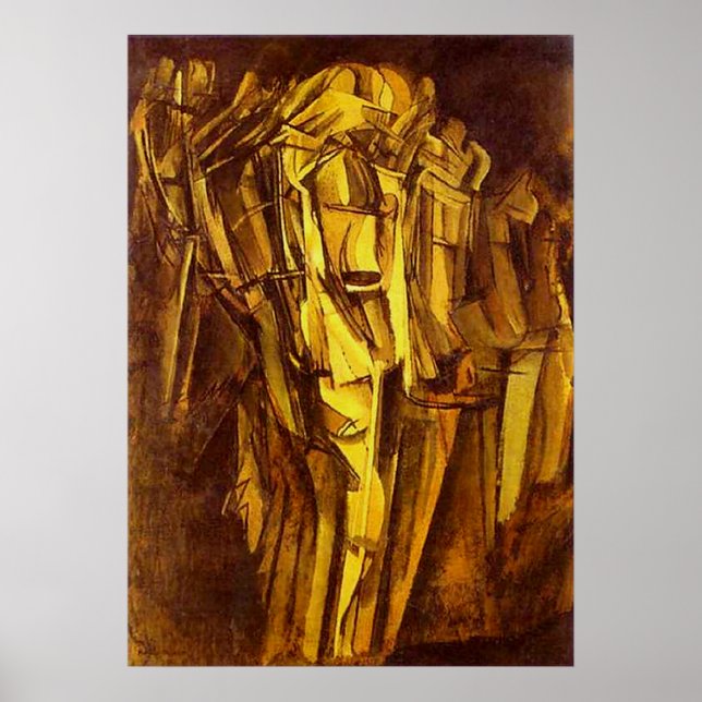 Póster Triste Jovem num Comboio (Frente)