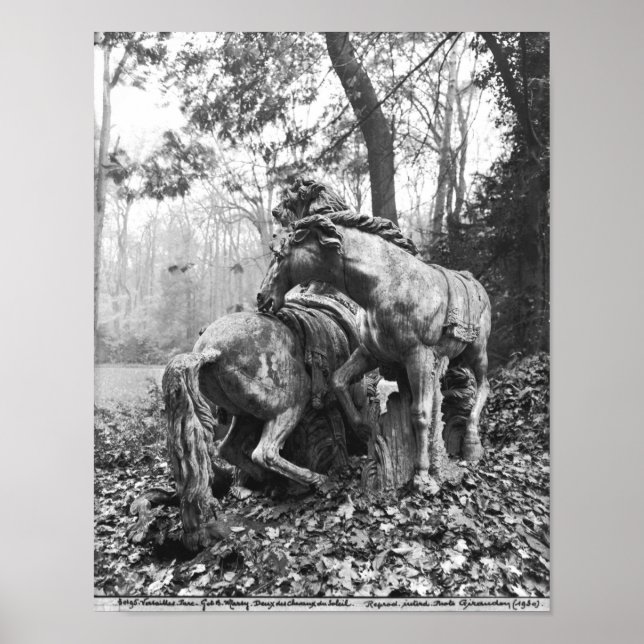 Póster Tritons limpando dois cavalos do sol (Frente)
