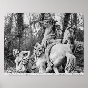 Poster Tritons que preparam dois cavalos do sol