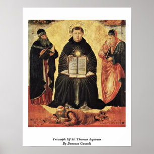 Poster Triumph de St Thomas Aquinas por Benozzo Gozzoli