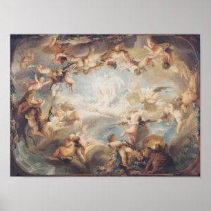 Póster Triumph do Cupido sobre todos os deuses, 1752
