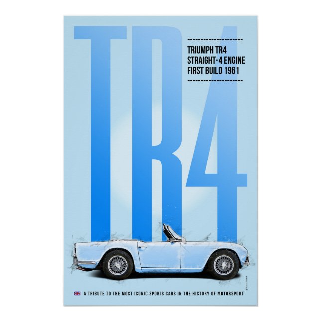 Póster Triumph TR4 (Frente)