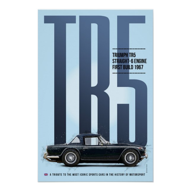 Póster Triumph TR5 (Frente)