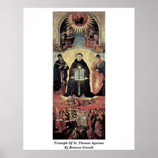 Póster Triunfo Da Rua Thomas Aquinas De Benozzo Gozzoli (Frente)